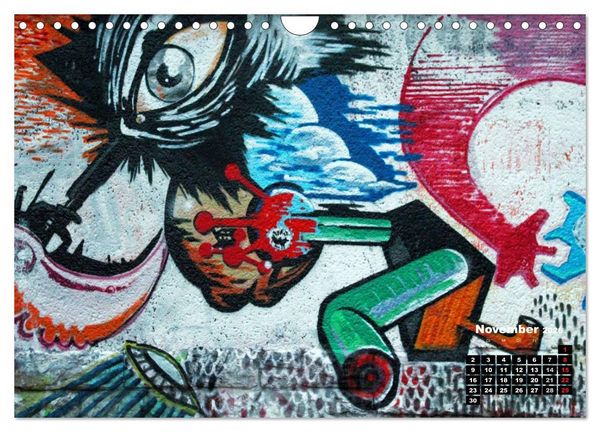 Produktbild: Street-Art 2026 / CH-Version (Wandkalender 2026 DIN A4 quer), CALVENDO Monatskalender