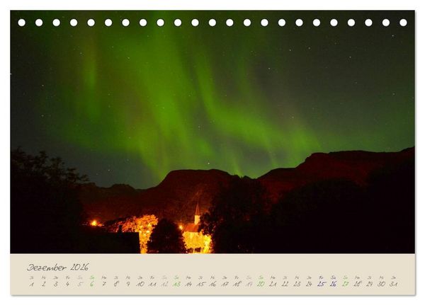 Produktbild: Zauber des Nordlichts - Aurora borealis (Tischkalender 2026 DIN A5 quer), CALVENDO Monatskalender