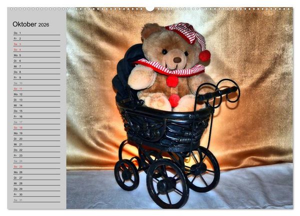 Produktbild: TEDDYB&Auml;R, OH TEDDYB&Auml;R... (hochwertiger Premium Wandkalender 2026 DIN A2 quer), Kunstdruck in Hochglanz