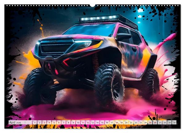 Produktbild: Coole KI-generierte OFF-ROAD-WAGEN (Wandkalender 2026 DIN A2 quer), CALVENDO Monatskalender