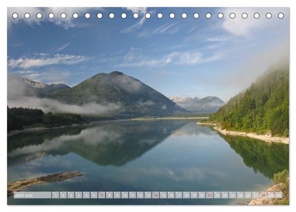 Produktbild: Der Sylvenstein - Impressionen eines Sees in Oberbayern (Tischkalender 2026 DIN A5 quer), CALVENDO Monatskalender