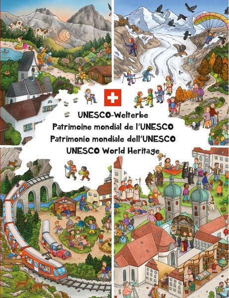 Produktbild: UNESCO-Welterbe Wimmelbuch Schweiz