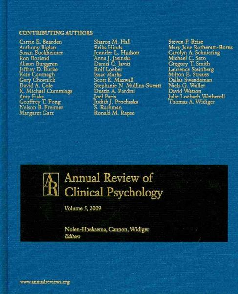 Produktbild: Annual Review of Clinical Psychology 2009