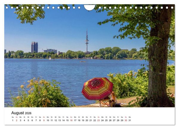 Produktbild: Gr&uuml;nes Hamburg (Wandkalender 2026 DIN A4 quer), CALVENDO Monatskalender