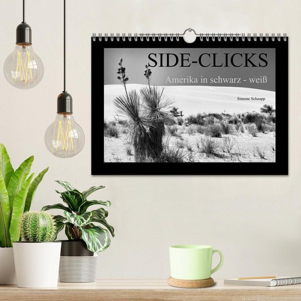 Produktbild: Side-Clicks Amerika in schwarz-wei&szlig; (Wandkalender 2026 DIN A4 quer), CALVENDO Monatskalender