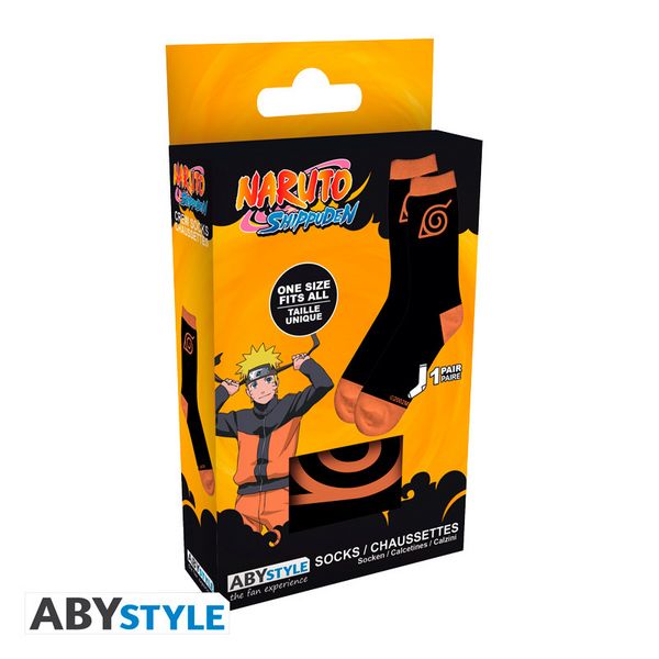 Produktbild: NARUTO SHIPPUDEN - Socks - Black & Orange - Konoha