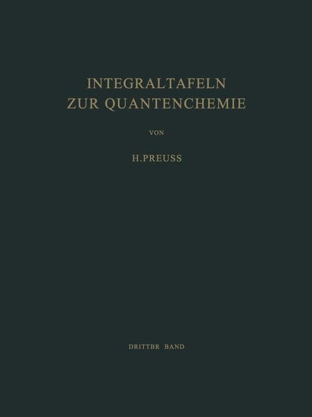 Produktbild: Integraltafeln zur Quantenchemie