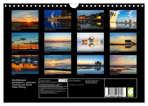 Produktbild: Nordfriesland dunkelbunt &ndash; zwischen T&ouml;nning und Sankt Peter-Ording (Wandkalender 2027 DIN A4 quer), CALVENDO Monatskalender