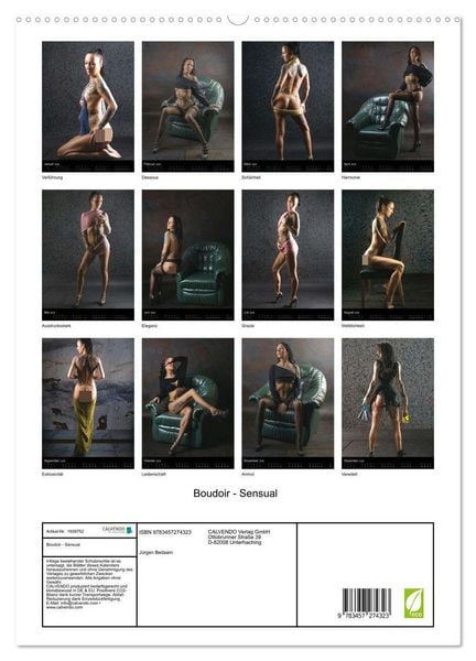 Produktbild: Boudoir - Sensual (hochwertiger Premium Wandkalender 2026 DIN A2 hoch), Kunstdruck in Hochglanz