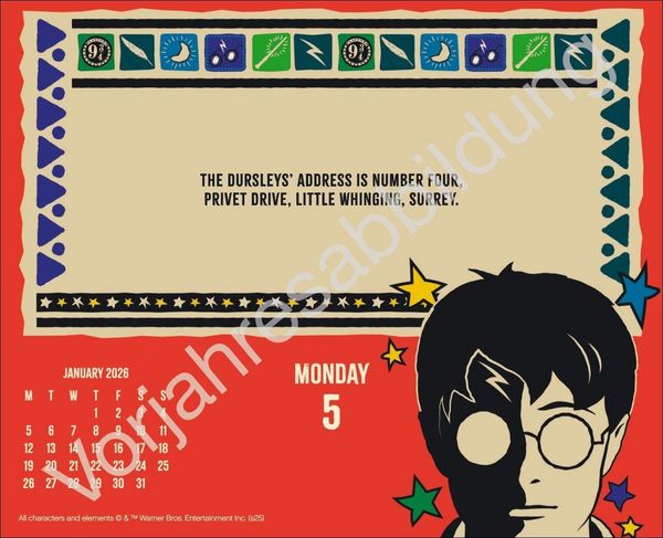 Produktbild: Harry Potter Tagesabrei&szlig;kalender 2027