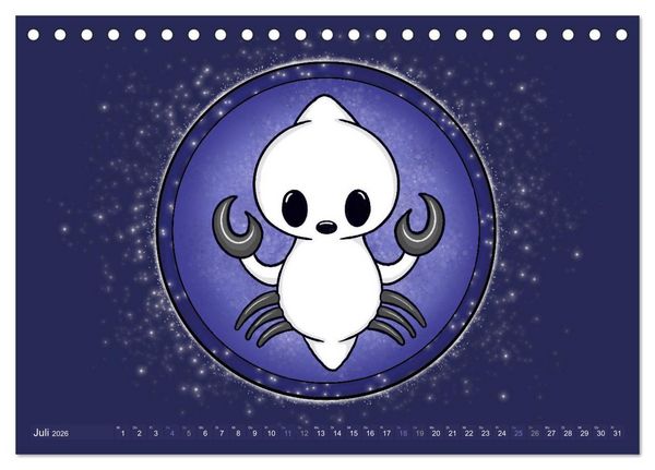 Produktbild: Geister Sternzeichen (Tischkalender 2026 DIN A5 quer), CALVENDO Monatskalender