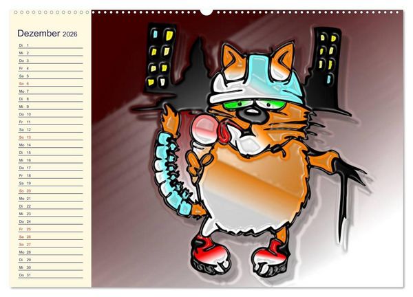 Produktbild: Alles f&uuml;r die Katz! Lustiger Katzen-Planer (hochwertiger Premium Wandkalender 2026 DIN A2 quer), Kunstdruck in Hochglanz