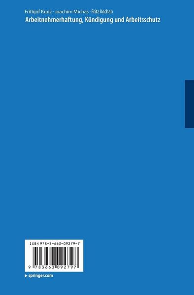 Produktbild: Arbeitnehmerhaftung, K&uuml;ndigung und Arbeitsschutz
