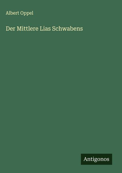 Produktbild: Der Mittlere Lias Schwabens