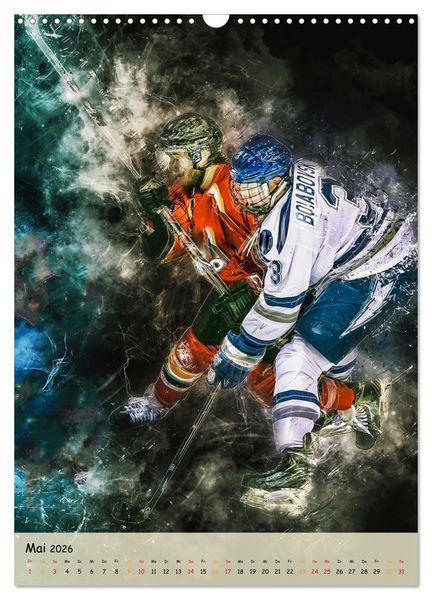 Produktbild: Eishockey spektakul&auml;r (Wandkalender 2026 DIN A3 hoch), CALVENDO Monatskalender