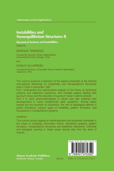 Produktbild: Instabilities and Nonequilibrium Structures II