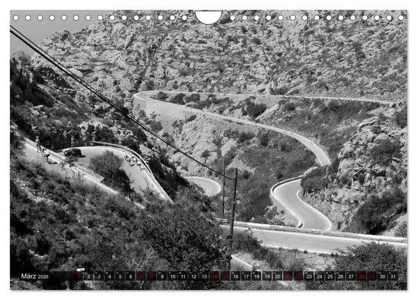 Produktbild: Mallorca monochrom (Wandkalender 2026 DIN A4 quer), CALVENDO Monatskalender