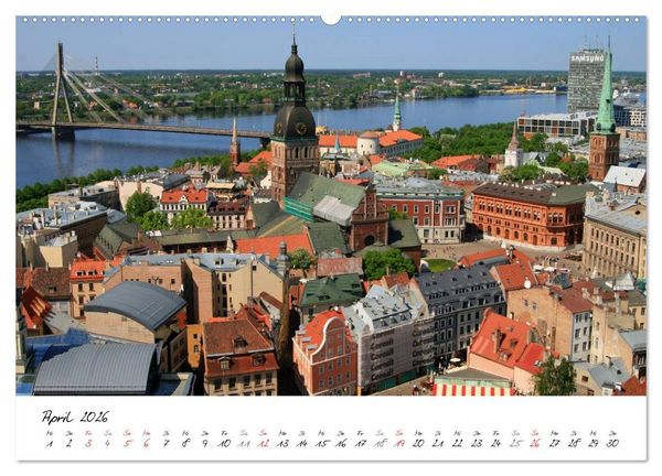 Produktbild: Litauen und Lettland (hochwertiger Premium Wandkalender 2026 DIN A2 quer), Kunstdruck in Hochglanz