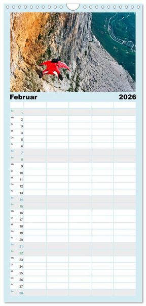 Produktbild: Familienplaner 2026 - Base Jumping Adrenalin- Kick mit 5 Spalten (Wandkalender, 21 x 45 cm) CALVENDO