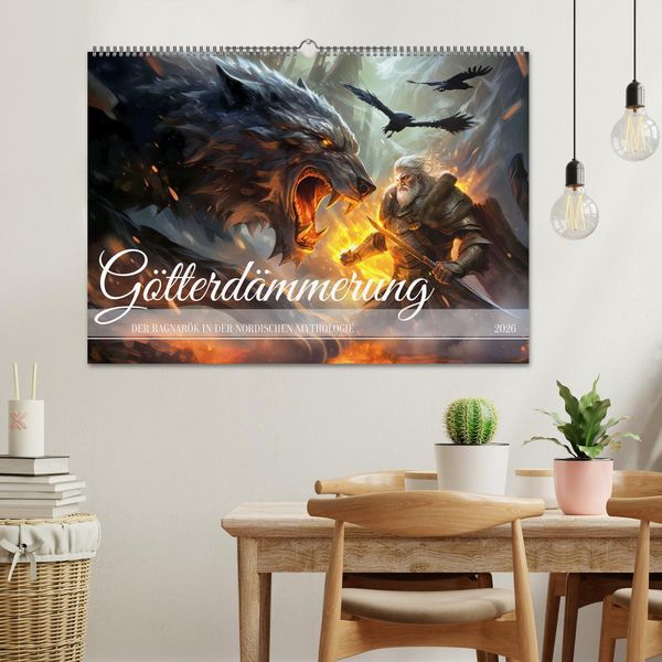 Produktbild: G&ouml;tterd&auml;mmerung - Der Ragnar&ouml;k in der nordischen Mythologie (Wandkalender 2026 DIN A2 quer), CALVENDO Monatskalender