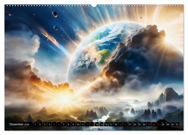 Produktbild: Erde - Blauer &Uuml;berlebensk&uuml;nstler (Wandkalender 2026 DIN A2 quer), CALVENDO Monatskalender