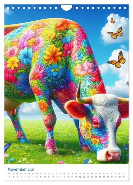 Produktbild: Tiere im Farbenland - Meine bunte Welt, wie sie mir gef&auml;llt (Wandkalender 2027 DIN A4 hoch), CALVENDO Monatskalender