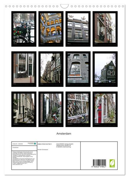 Produktbild: Amsterdam (Wandkalender 2026 DIN A3 hoch), CALVENDO Monatskalender