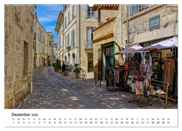 Produktbild: Uz&eacute;s - Charmante Kleinstadt im Gard (hochwertiger Premium Wandkalender 2026 DIN A2 quer), Kunstdruck in Hochglanz