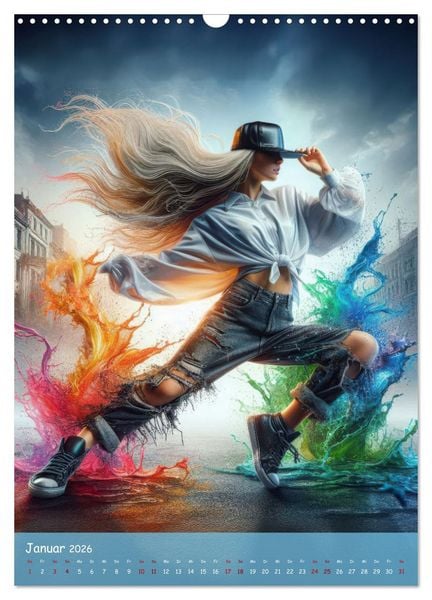 Produktbild: Rhythmus in Farben - Dynamische Hip-Hop-T&auml;nzer (Wandkalender 2026 DIN A3 hoch), CALVENDO Monatskalender