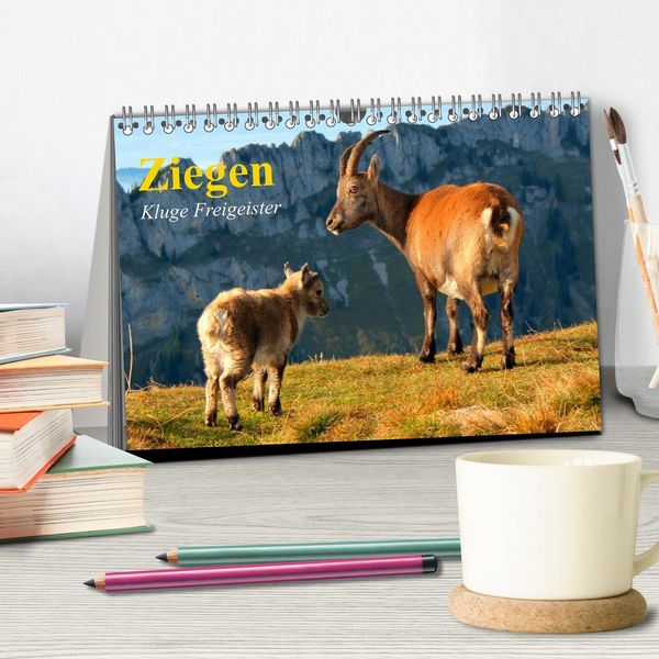 Produktbild: Ziegen. Kluge Freigeister (Tischkalender 2026 DIN A5 quer), CALVENDO Monatskalender