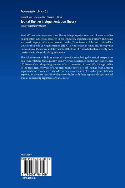 Produktbild: Topical Themes in Argumentation Theory