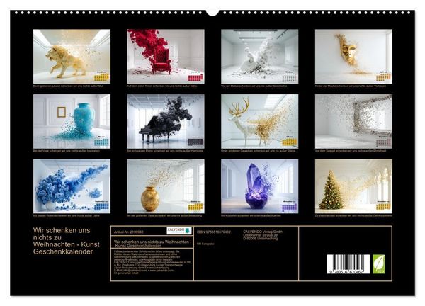 Produktbild: Wir schenken uns nichts zu Weihnachten - Kunst Geschenkkalender (hochwertiger Premium Wandkalender 2026 DIN A2 quer), Kunstdruck in Hochglanz
