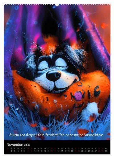 Produktbild: Good morning dog (Wandkalender 2026 DIN A2 hoch), CALVENDO Monatskalender