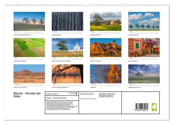 Produktbild: B&auml;ume - Wunder der Natur (hochwertiger Premium Wandkalender 2026 DIN A2 quer), Kunstdruck in Hochglanz