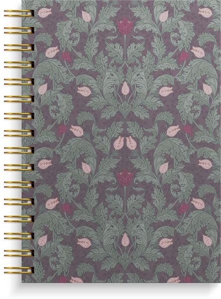 Produktbild: Burde Notizbuch A5 burgundy flowers