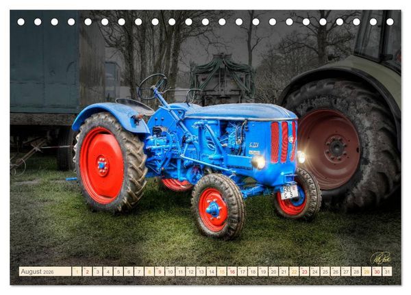 Produktbild: Oldtimer - Traktoren f&uuml;r Liebhaber (Tischkalender 2026 DIN A5 quer), CALVENDO Monatskalender