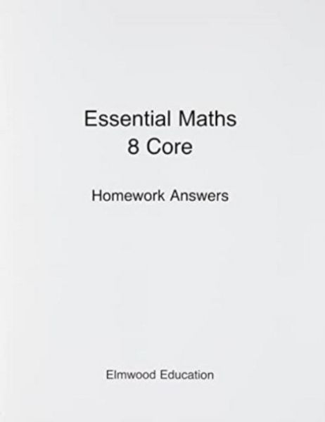 Produktbild: Essential Maths 8 Core Homework Answers