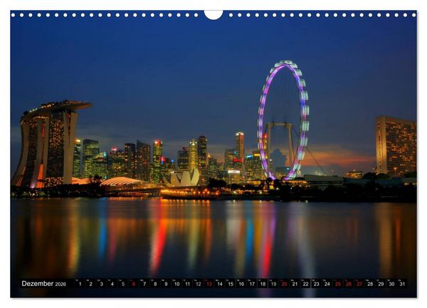 Produktbild: Singapur - Einzigartige Skylines (Wandkalender 2026 DIN A3 quer), CALVENDO Monatskalender