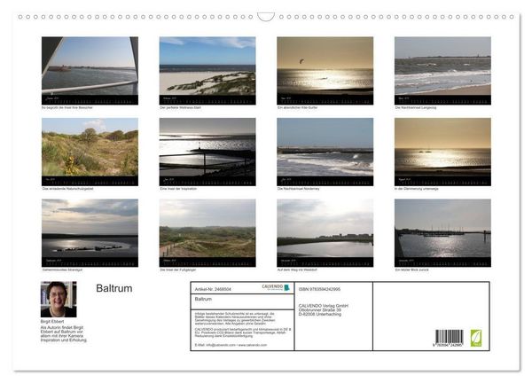 Produktbild: Baltrum (Wandkalender 2027 DIN A2 quer), CALVENDO Monatskalender