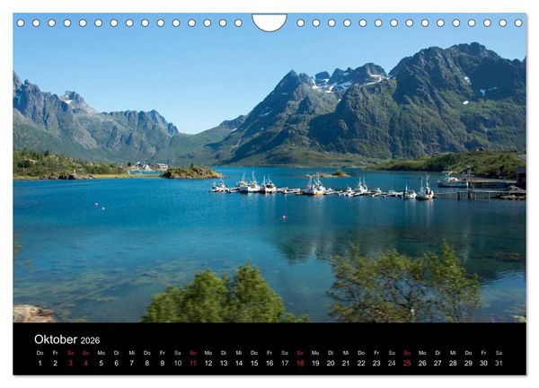 Produktbild: Landschaften Norwegens zwischen Polarkreis und Nordkap (Wandkalender 2026 DIN A4 quer), CALVENDO Monatskalender