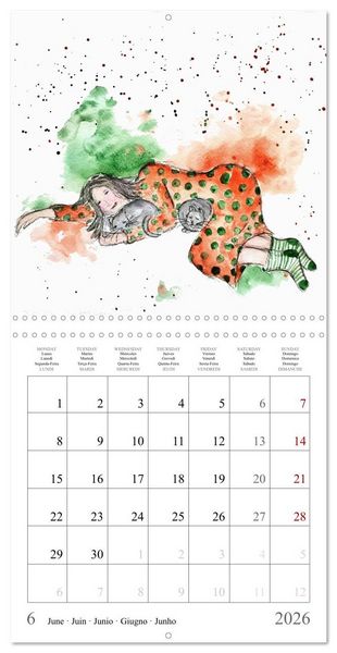 Produktbild: My faithful companions - Watercolours of a love for cats (Wall Calendar 2026 12 &times; 12 Inch) CALVENDO 12 Month Wall Calendar