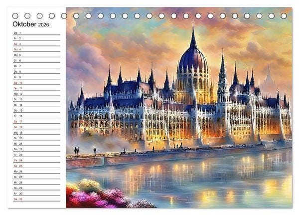 Produktbild: Verwunschene St&auml;dte in Traumwelten (Tischkalender 2026 DIN A5 quer), CALVENDO Monatskalender