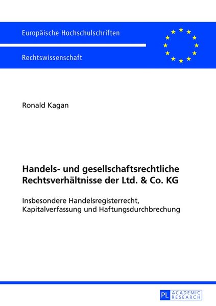 Produktbild: Handels- und gesellschaftsrechtliche Rechtsverh&auml;ltnisse der Ltd. & Co. KG