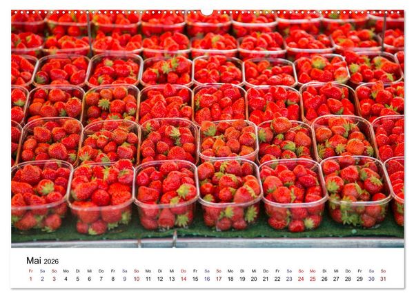 Produktbild: March&eacute; hebdomadaire - Ein Rundgang &uuml;ber einen franz&ouml;sischen Wochenmarkt (Wandkalender 2026 DIN A2 quer), CALVENDO Monatskalender
