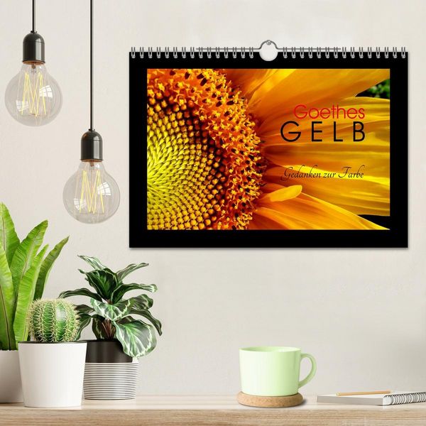 Produktbild: Goethes Gelb Gedanken zur Farbe (Wandkalender 2026 DIN A4 quer), CALVENDO Monatskalender