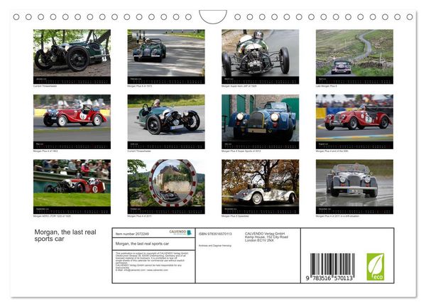 Produktbild: Morgan, the last real sports car (Wall Calendar 2026 DIN A4 landscape), CALVENDO 12 Month Wall Calendar