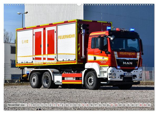 Produktbild: Feuerwehrfahrzeuge (Wandkalender 2026 DIN A2 quer), CALVENDO Monatskalender