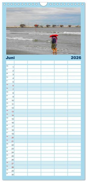 Produktbild: Familienplaner 2026 - ItalienReise Venedig Chioggia Comacchio mit 5 Spalten (Wandkalender, 21 x 45 cm) CALVENDO