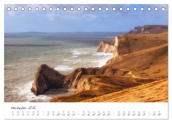 Produktbild: Jurassic K&uuml;ste - S&uuml;dengland (Tischkalender 2026 DIN A5 quer), CALVENDO Monatskalender