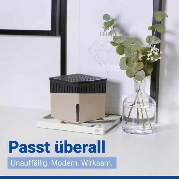 Produktbild: Raumentfeuchter Mod. Cube Beige 500 g, 2er Set, beugt Schimmel und Ger&uuml;chen vor